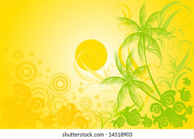 tropic background vector