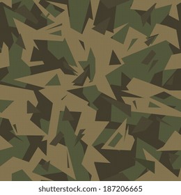 Tropic camouflage, geometric seamless pattern.