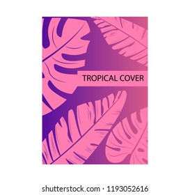 Tropic cover. Cool floral patterns design. Eps10 vector.
