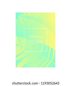 Tropic cover. Cool floral patterns design. Eps10 vector.
