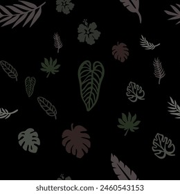 Tropic Floral Plants Botanic Pattern Simless