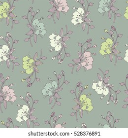 Tropic floral seamless pattern.