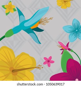 Tropic flowers design