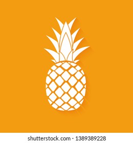 Tropic fruit Pineapple icon symbol design. Vector Illustration EPS10
