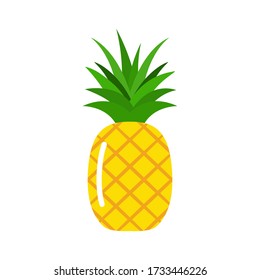 Tropic fruit pineapple icon. Vector illustration, isolated on white background