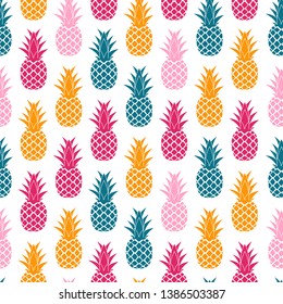 Tropic fruit Pineapple seamless pattern background design. Vector Illustration EPS10