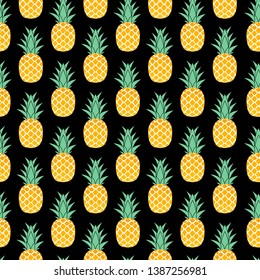Tropic fruit Pineapple seamless pattern background design. Vector Illustration EPS10
