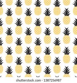 Tropic fruit Pineapple seamless pattern background design. Vector Illustration EPS10
