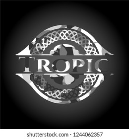 Tropic grey camouflaged emblem