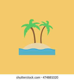 tropic island vector icon