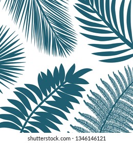 tropic leaves, vector background 