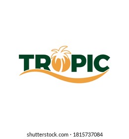 Tropic Logotype Logo Template Design Stock Vector (Royalty Free ...