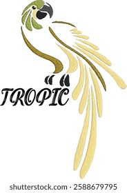 tropic palm surf summer vector artwork 