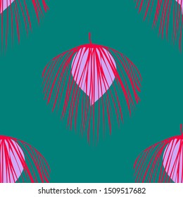 Tropic plant leaf graphic vector background. Summer tropical leaves wallpaper seamless pattern.