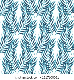 Tropic plant leaf graphic vector background. Summer tropical leaves wallpaper seamless pattern.