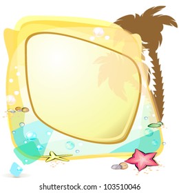 Tropic sea speech bubble