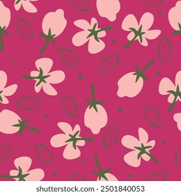 Patrón sin fisuras de la pintura tropical del verano con la silueta exótica de la rama de flor. Fondo de pantalla de flores exóticas de moda sobre fondo azul