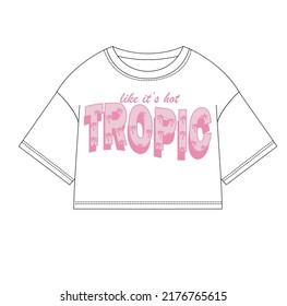 tropic summer slogan for tee artwork