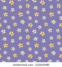 Vector tropical sin fisuras con plumeria. La decoración de verano se imprime para envolver, papel pintado y tela. 