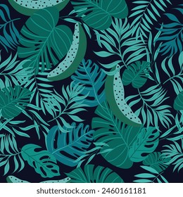 tropica summer leaves pattern design