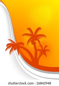 Tropical abstract backdrop. Used mesh.