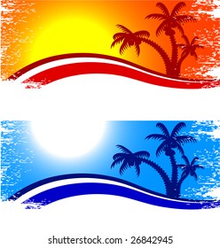 Tropical abstract backdrop. Vector illustration.
