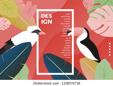 tropical abstract background, modern design, cover, brochure template