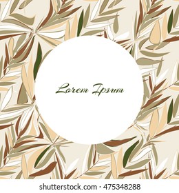 Tropical abstract palm leaves pattern. Branches and leaves of tropical plants. Vector illustration.
