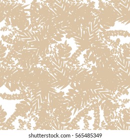 Tropical abstract palm leaves pattern. Branches and leaves of tropical plants. Vector illustration.