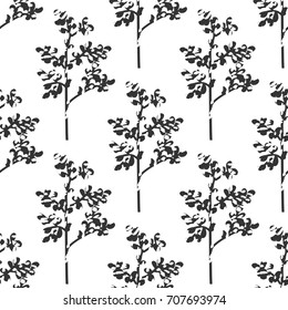 Tropical abstract palm leaves pattern. Branches and leaves of tropical plants. Vector illustration.