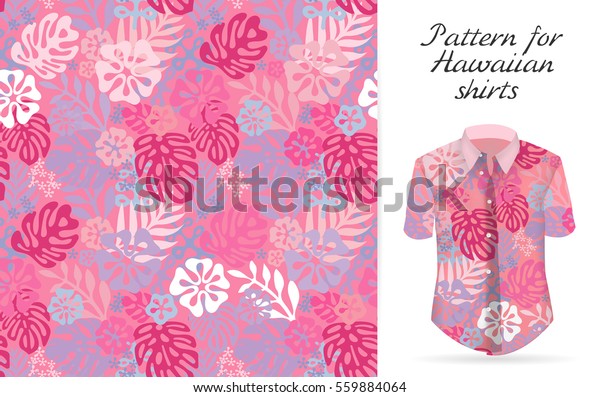 Download Tropical Aloha Pattern Vector Hawaiian Exotic Stock Vector Royalty Free 559884064