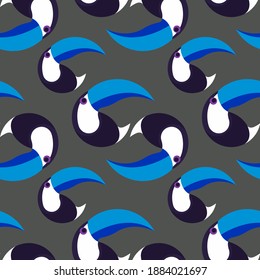 Tropical animals in abstract style on colorful background. Abstract background. Color cartoon vector. Watercolor abstract. Vintage vector illustration. Botanical print. Sloth, chameleon, toucan