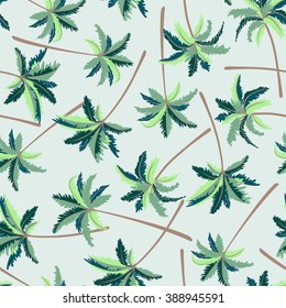 Tropical Australian foxtail palm seamless pattern .