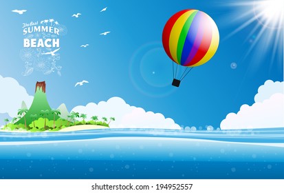 Tropical background - Shutterstock ID 194952557