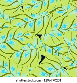 Tropical background with banana leaves. A seamless pattern with tropical leaves.