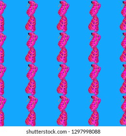 Tropical background with banana leaves. A seamless pattern with tropical leaves.