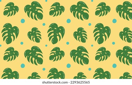 Tropical background with beautiful leaves