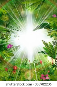 Tropical background beautiful.vector
