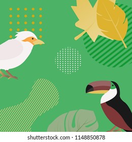 tropical background design, trends style, vector 