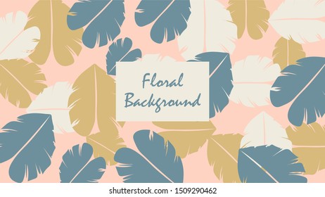 Tropical background with exotic nature  Vector