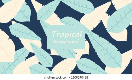 Tropical background with exotic nature  Vector