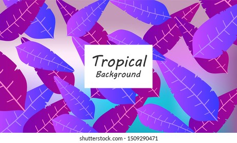 Tropical background with exotic nature  Vector