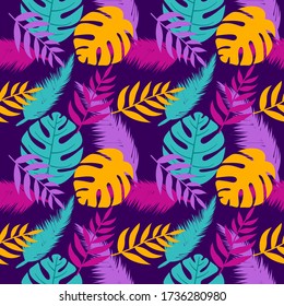 fondo tropical, patrón floral sin costuras