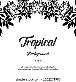 Tropical background with floral style vector illustration