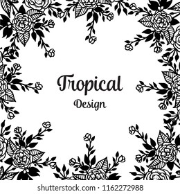 Tropical background with floral style vector illustration