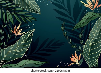Tropical background illustration vector design