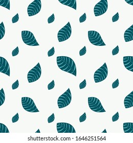 Tropical background with leaves. Seamless pattern. Vector illustration.