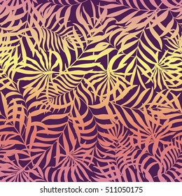 Tropical background with palm leaves