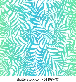 Tropical background with palm leaves