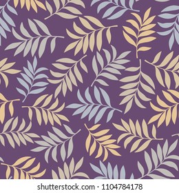Tropical background with palm leaves. Seamless floral pattern. Summer vector illustration